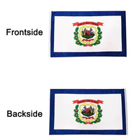 Drapeaux publicitaires extérieurs 90x150cm en polyester sérigraphié multi-tailles avec logo personnalisé