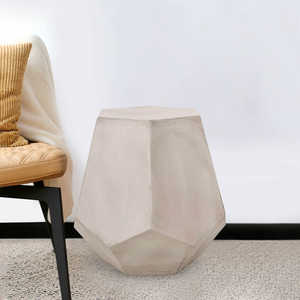 Mesa auxiliar de hormigón ligera para exteriores, perfecta como mesa auxiliar junto a su conjunto de chat o seccional - Product Image 6