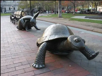 Grande sculpture de tortue en bronze pour l'extérieur, à vendre