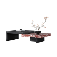 Table basse italienne 2025 modèle durable et créative haut de gamme en marbre naturel minimaliste extensible design meubles de maison
