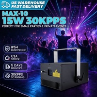 Machine de spectacle laser animée couleur 15W en stock local aux États-Unis pour mariages et boîtes de nuit