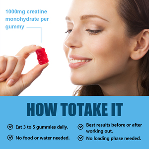Gomitas de Creatina Monohidrato Naturales y Veganas, Suplemento de Creatina Monohidrato para Adultos, Gomitas para Aumentar la Energía - Product Image 5