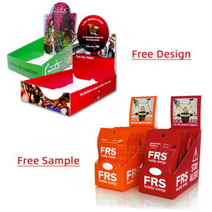 Custom Store Advertising Retail Cardboard Counter Display Table Top Foldable Corrugated Cardboard Counter Display Box