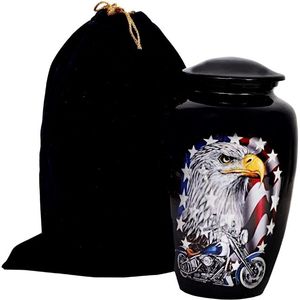 Urna de cremación de Metal hecha a mano para cenizas, suministros funerarios, disponibles a precio de venta al por mayor de la India - Product Image 1