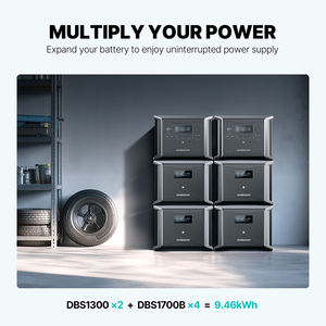 Stations d'alimentation Dabbsson DBS1300 1330wh, connectez <span class=keywords><strong>deux</strong></span> batteries supplémentaires pour obtenir un générateur d'énergie solaire portable massif de 9460wh - Product Image 3