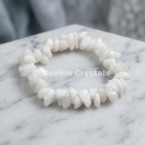 Wholesale Price White Agate Chips Charm <b>Bracelets</b> Punk Style Channel Set Unisex - Product Image 3