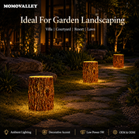 Lámpara Led adorno de madera Raíz de simulación jardín al aire libre césped luz Parque decoración árbol muelle tocón luces paisaje iluminación nocturna