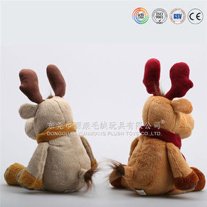 Navidad vacaciones 10 cm oso de peluche Reno hogar decorativo lindo suave animales de peluche bordado tela de algodón PP juguete - Product Image 3