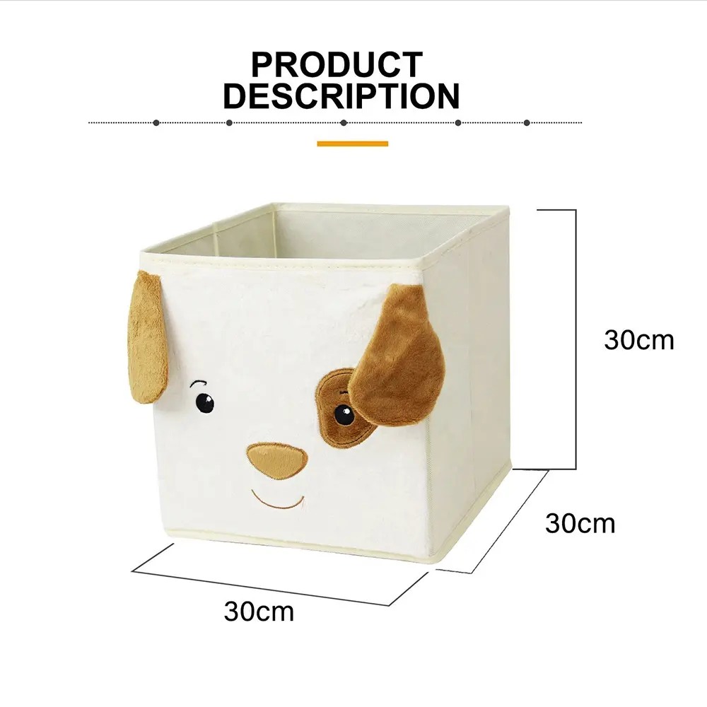 Kotak penyimpanan penyusun ruang, bahan baru hemat ruang mewah kartun hewan anak lemari penyimpanan kain