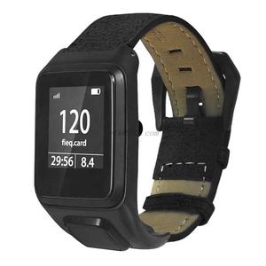 Bracelet de montre en cuir véritable remplacé avec fermoir en métal pour <span class=keywords><strong>TomTom</strong></span> <span class=keywords><strong>Runner</strong></span> 2 3/Spark 3 Cardio/Music/Adventurer - Product Image 6