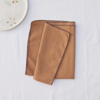 Fêtes de mariage personnalisé Simple couleur unie bord serviettes en tissu serviettes de cuisine lavables 45x45cm coton lin dîner serviettes en tissu