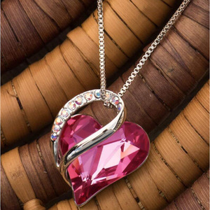 Collana all'ingrosso del cuore di amore del diamante di cristallo della pietra preziosa di 12 mesi all'ingrosso <span class=keywords><strong>per</strong></span> il <span class=keywords><strong>regalo</strong></span> della <span class=keywords><strong>figlia</strong></span> delle ragazze della moglie - Product Image 6
