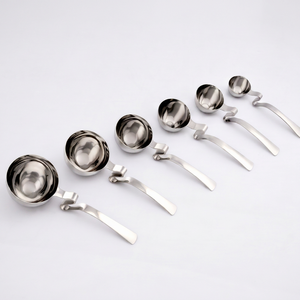 Cuillères à mesurer élégantes en acier inoxydable, outils de cuisine en métal, mesure précise pour la pâtisserie et les recettes - Product Image 1