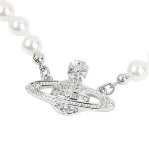 Nouveau Collier Perle Saturne Empress Dowager Haute Qualité, Pendentif Planète Rétro Entièrement Sertie de Diamants, Design de Niche, Chaîne de Clavicule pour Femme - Product Image 1