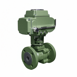 Sistema de Riego por Goteo COVNA de Envío Rápido, Válvula de Bola Eléctrica Motorizada con Brida de Alta Temperatura, Tipo ON/OFF, Hierro Fundido, Dos Vías - Product Image 3