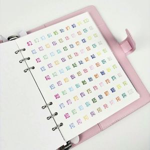 Reusable Spiral Leather A5 Customizable 100 <b>Sheets</b> Envelope Savings Challenge Binder Custom Logo Cash Envelopes <b>Stickers</b> Budget - Product Image 4