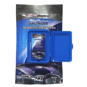 25pcs di vetro auto pulizia salviettine umidificate auto superficie cura salviette