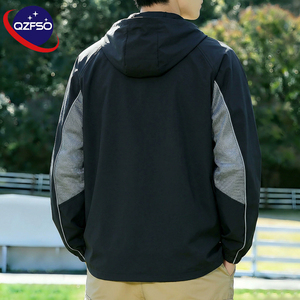 QZFSO Custom Streetwear <b>Lightweight</b> Mesh Zip up Windbreaker Breathable Quick-dry Polyester Sun Protection <b>Jacket</b> With Hood - Product Image 1
