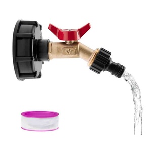 Garden Hose Accessories IBC Tote Adapter S60X6 Garden Hose <b>Quick</b> <b>Connector</b> Lead-Free Brass Hose Faucet Valve - Product Image 1