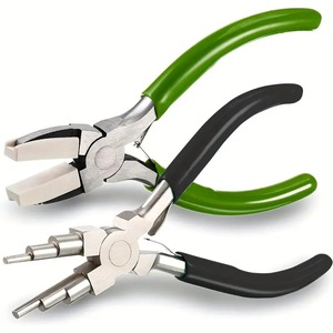 Pince multifonction en acier à haute teneur en carbone avec poignée souple en plastique, légère, réutilisable, pour la fabrication de liens, à mâchoires plates - Product Image 2