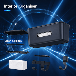 Caja de pañuelos minimalista para coche, contenedor de servilletas duradero para interior de coche, camión, SUV - Product Image 2