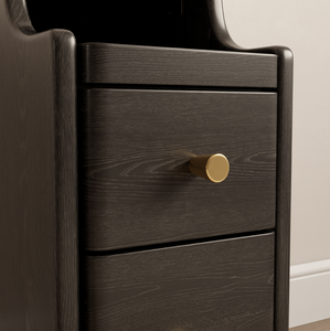 Ready Stock Solid Wood Nightstand Factory Cost Price 2 <strong>Drawers</strong> Super <strong>Narrow</strong> Bedroom <strong>Storage</strong> Cabinet Bedroom Furniture CTG003 - Product Image 4