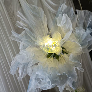 Nouveau Design Géant Fleur De Soie Ouverture Et Fermeture Route <span class=keywords><strong>Guide</strong></span> Lampe Accessoires De Mariage Fleur Route Plomb - Product Image 3