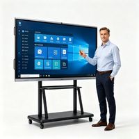 Pizarra Interactiva Inteligente 4K de 55/65/75/85 Pulgadas OEM ODM con Android 14 OPS, Sistema Operativo Dual, 20 Puntos Táctiles, para Educación, Negocios y Uso en Interiores