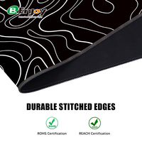 XXL Grand tapis de souris noir personnalisé antidérapant en caoutchouc pour jeux vidéo, tissu polyester durable, sans fil, 3D Anime