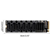 PH516-V1.1 Pcie Riser Nvme M.2 - 6 Sata Adaptör Sabit Disk Genişletici PCIE Adaptör Riser Masaüstü Bilgisayarlar için