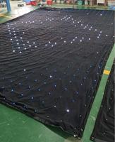 Tissu de Vision intérieure LED blanc bleu et chaud suspendu toile de fond de rideau vidéo de scène de maille de LED pour l'éclairage de scène