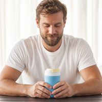 Mug à café noir premium 360 ml avec couvercle double usage, tasse réutilisable pour collections de cadeaux d'entreprise