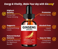 Extrait Liquide de Ginseng Rouge Panax Entier Actif pour Adultes – Soutien Immunitaire et Énergie – Approvisionnement Direct Usine