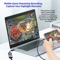USB 2.0 Type-C Dual Interface 4K 1080P 30Hz HDTV to USB-A/USB-C Video Capture Card for Laptop Live Stream