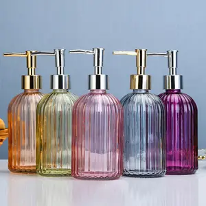 Hot Sell 400ml Press Typ Glas Hände desinfektion mittel und Flüssig seifen flasche für Badezimmer Lotion Flasche Dusch gel Flasche verwendet