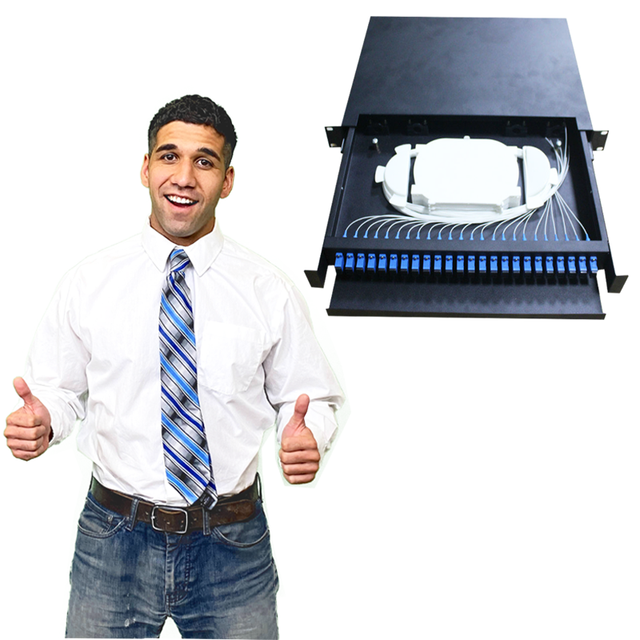 Direct factory Best Selling 12 24 port Drawer Type Fiber Optic Rack Drawer 1U Fiber ODF Panel de conexion de fibra optica