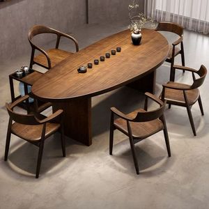 ชุดโต๊ะน้ำชาไม้เนื้อแข็งสไตล์จีน รูปทรงไม่สม่ำเสมอ ทำด้วยมือ สำหรับชงชาแบบกังฟู ใช้ในบ้าน - Product Image 4