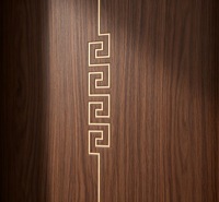 Porte battante moderne en MDF stratifié PVC, insonorisée, sans peinture, gaufrée, pour hôtel, appartement, chambre, avec mur assorti