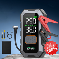Démarreur de Voiture et Moto avec Batterie Externe 12V 16000mAh 2800A Courant de Pointe, Pack de Démarrage avec Compresseur d'Air pour Voiture et Gonfleur de Pneus