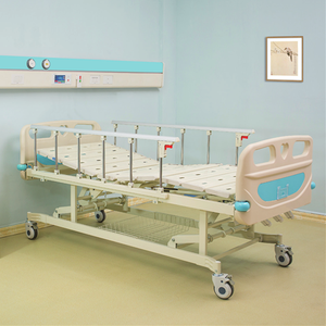 Cama de Hospital Manual Económica al por Mayor con 3 Manivelas y 3 Funciones Ajustables - Product Image 1