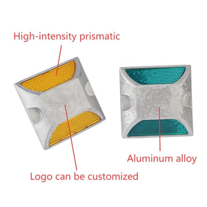 उच्च चमक बिल्ली आंखें परावर्तक एल्यूमीनियम रोड स्टड बिल्ली आंख धातु परावर्तक सड़क स्टड - Product Image 2