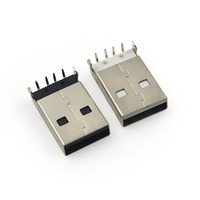 Enchufe de pegamento blanco y negro, 90 grados, conector macho
