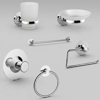 Ensemble d'accessoires de salle de bain mural moderne et simple Z-16900 – Complet avec barre porte-serviettes, anneau porte-serviettes et crochet
