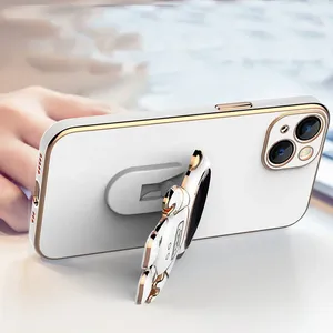 Custodia per telefono con supporto pieghevole per <span class=keywords><strong>astronauta</strong></span> 3D per iPhone 14 13 Pro Max 12 11 Pro XS Max XR custodia protettiva per lenti - Product Image 4