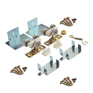 Kit de quincaillerie pour <span class=keywords><strong>porte</strong></span> coulissante sur mesure – Supports en acier, vis, boulons, écrous, rondelles – Pièces de quincaillerie pour <span class=keywords><strong>porte</strong></span> coulissante - Product Image 2