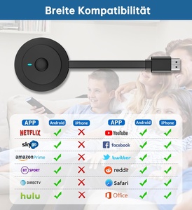 ไร้สายสำหรับดองเกิลทีวี 4K AT-Mizhi สมาร์ทมีเดียเพลเยอร์สตรีมมิ่งการฉายภาพหน้าจอ <span class=keywords><strong>Miracast</strong></span>/<span class=keywords><strong>iOS</strong></span>/Mac OS/Airplay/Android/Windows/DLNA - Product Image 5