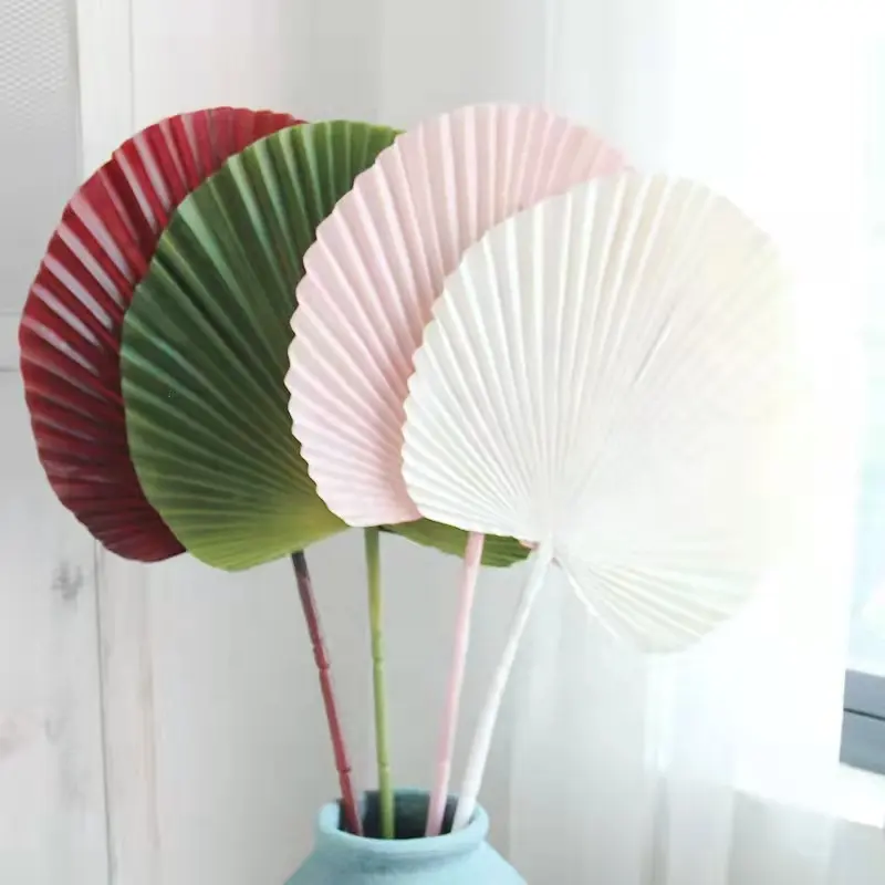 Tropical Party Decor Hot Sale Indoor plastic Plant Green Gold Leaf Artificial Palm Mostera Leaves