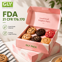 Boîte à biscuits en papier alimentaire personnalisée de qualité supérieure avec logo, boîte cadeau pliable pour pâtisserie, emballage pour dessert, gâteau, biscuits