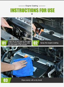 Revestimiento limpiador de motor para coche, alta concentración, 500 ml, pH neutro, líquido en aerosol, limpieza súper eficaz, mejora el brillo en la superficie. - Product Image 2