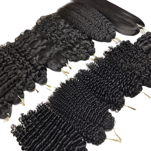 NUEVO FYD Extensiones de Cabello Humano con Efecto Pluma para Crochet, 14-24 Pulgadas, Afro Rizado 4C, para Trenzas, Sin Trama, Venta de Fábrica - Product Image 4